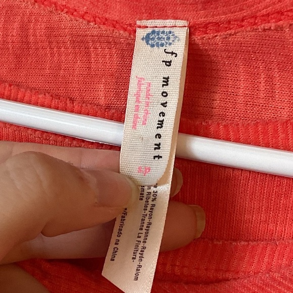 Free People Zenith Tee Red Orange Size Small - Picture 4 of 7